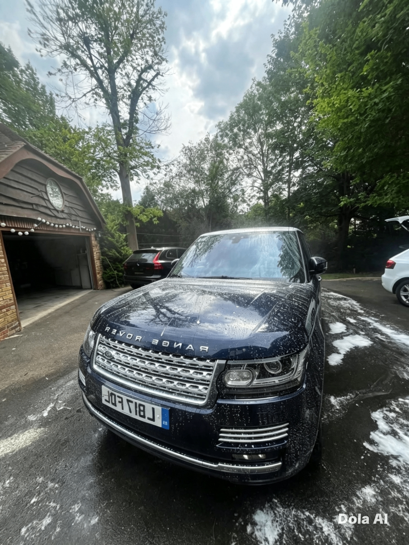 Black Range Rover displayed in full frame